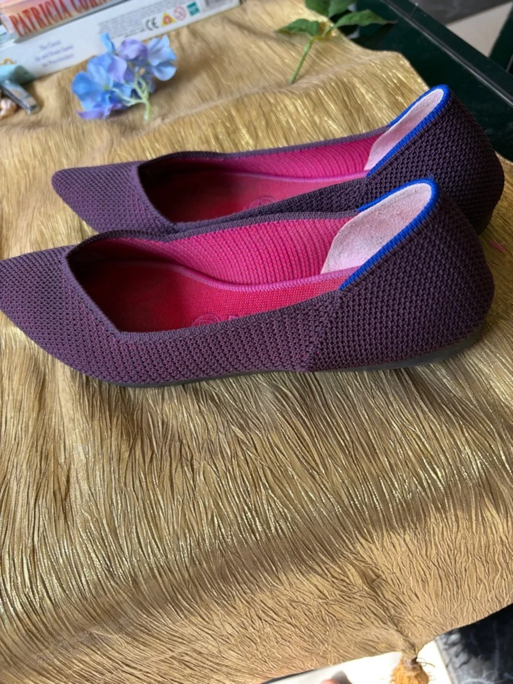 Rothy’s The Flat in Berry Lattice Retired Color Size size 7.5